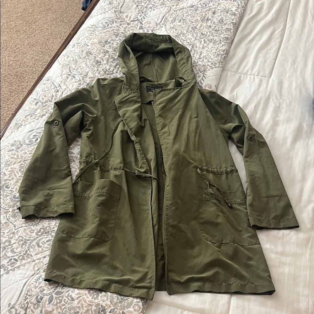 Olive Green Women's Hooded Jacket